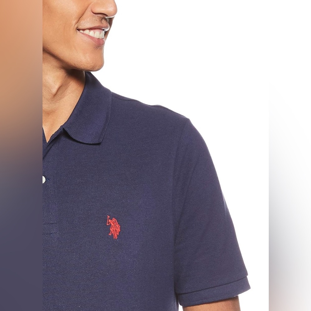 US Polo Assn Mens Classic Polo Shirt L Navy